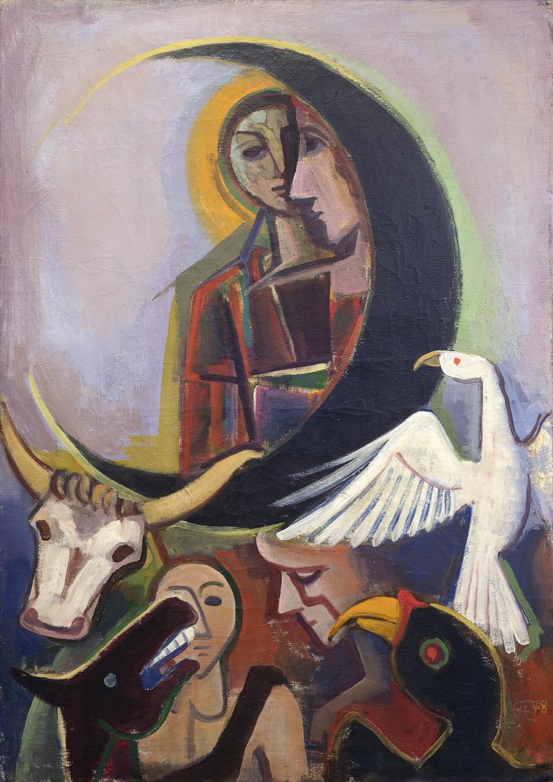 Karl Hofer: Schwarzmond, 1948, Öl auf Leinwand, 114,5 x 81,3 cm, Sammlung Arthouse, Foto: Sammlung Arthouse