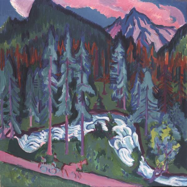 Ernst Ludwig Kirchner: Sertigweg, 1924/26, Öl auf Leinwand, 145,5 x 145,5 cm