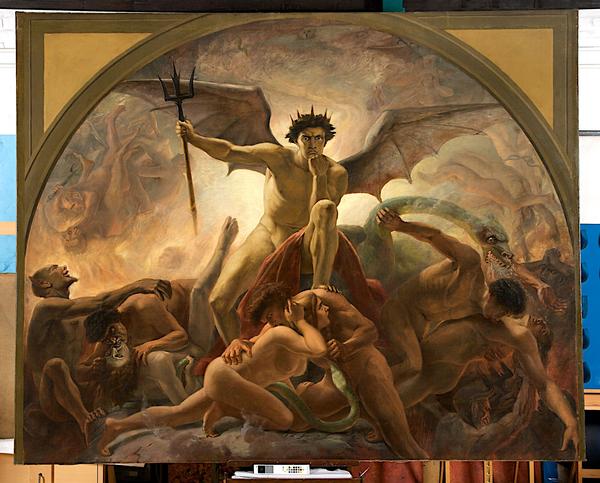 Friedrich Wilhelm von Schadow und Schüler, Purgatorium – Paradies – Hölle (Triptychon “Das Jüngste Gericht”), 1848–1852, Hölle (von Schülerhand vollendet), Kunstpalast, Dauerleihgabe des Landes Nordrhein-Westfalen (Justizverwaltung), Kunstpalast, Düsseldorf 