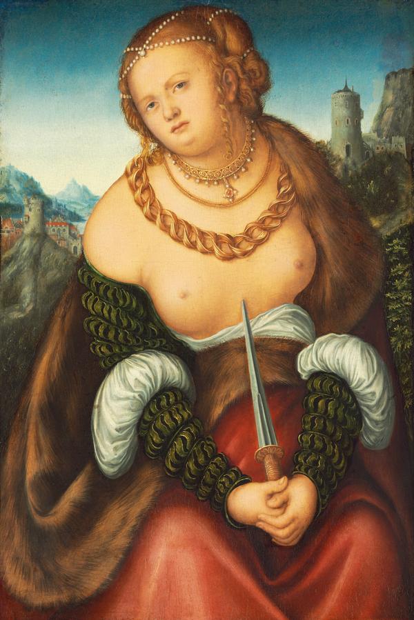 Lucas Cranach d. Ä.: Der Selbstmord der Lucretia, um 1518, Hessen Kassel Heritage, Gemäldegalerie Alte Meister