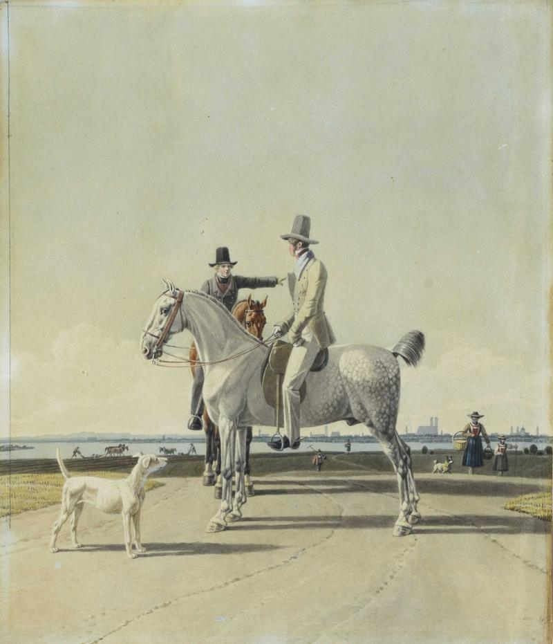 Wilhelm von Kobell, Zwei Reiter zu Pferde, 1823