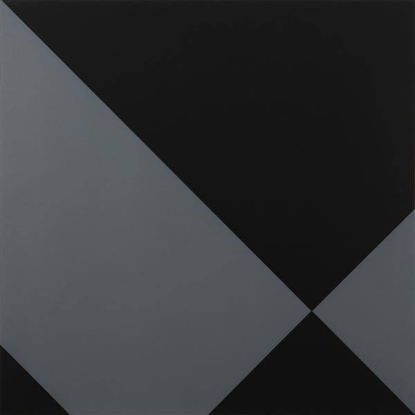 Ad de Keijzer, ohne Titel, 1979, Farbserigrafie in Grau und Schwarz, Karton, 42 x 42 cm, Sammlung Kunstmuseum Bayreuth
