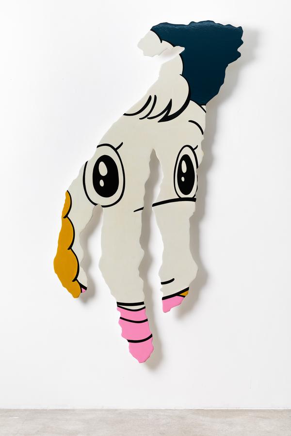 Marta Vovk, Glaube, 2020, Acryl und Lack auf Kiefernholz, 203 x 156 x 5 cm