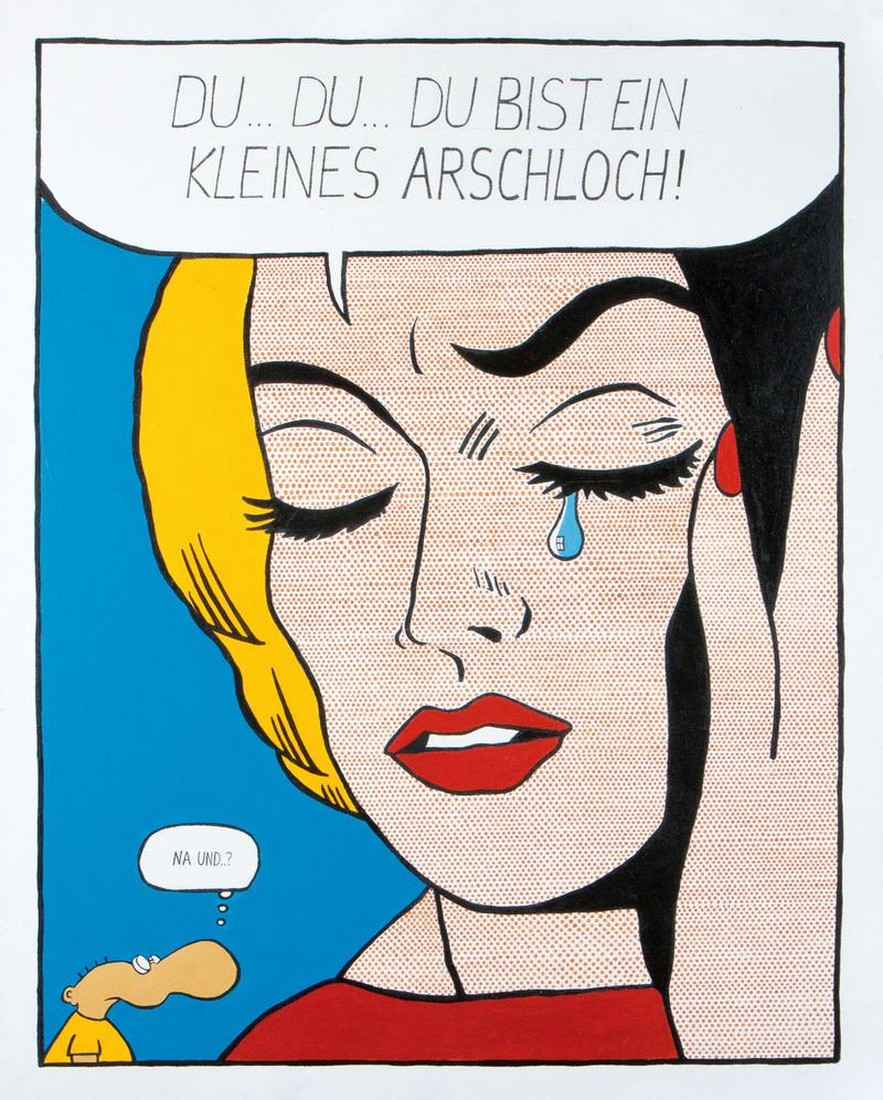 Walter Moers, Roy Lichtenstein, Du...Du... aus: Walter Moers: Arschloch in Öl
