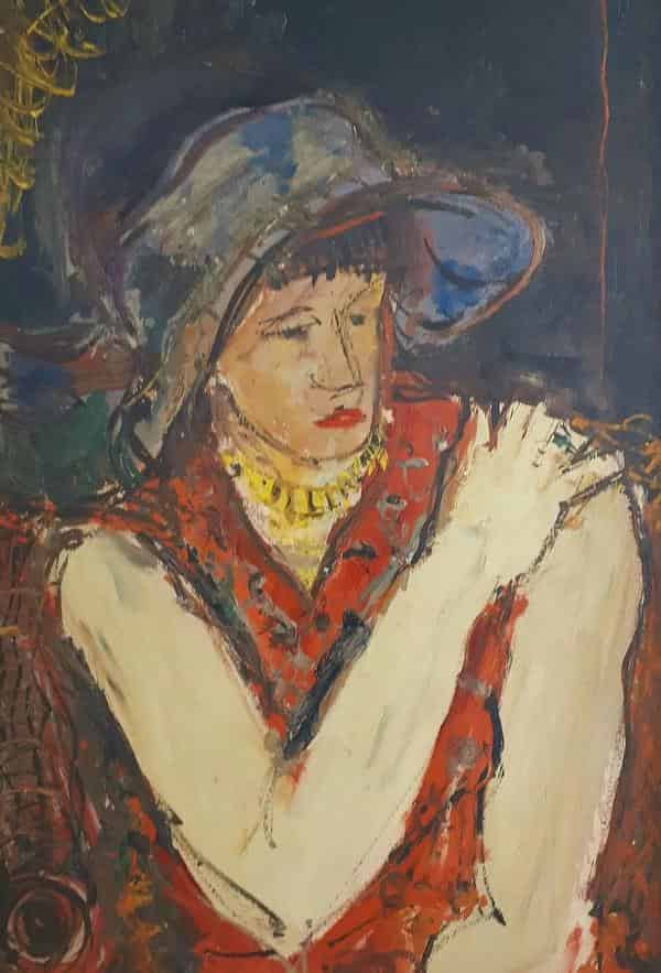 F. G. Einhoff: Dame im roten Kleid, 1929
