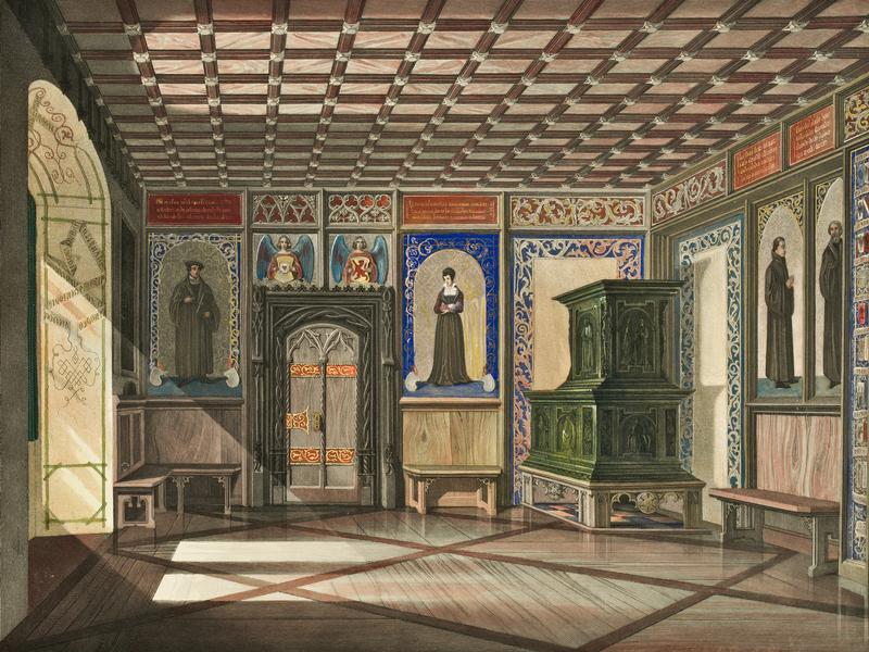Andreas Fleischmann nach Georg Konrad Rothbart, Das Reformatorenzimmer auf der Veste Coburg, 1845