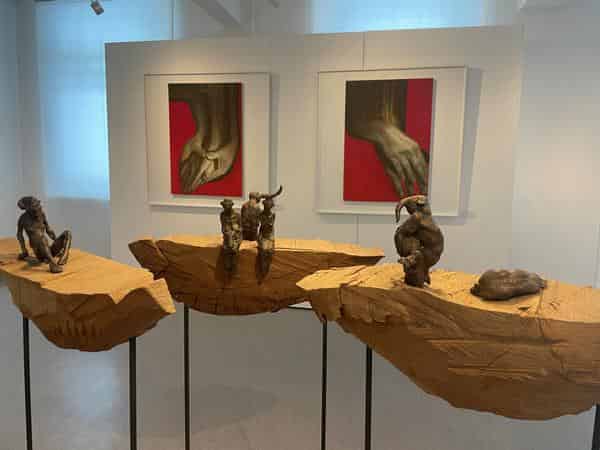 Blick in die Ausstellung anlässlich 75 Jahre Künstlerbund