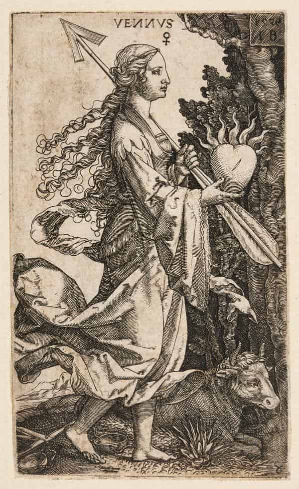 Monogrammist IB, Venus, aus: Die sieben Planeten, 1528–1529. 