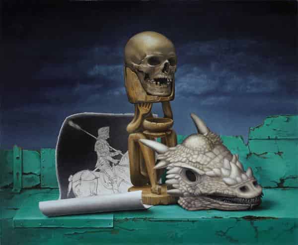 Ritter, Tod und Teufel, 45 x 55, Öl, 2010