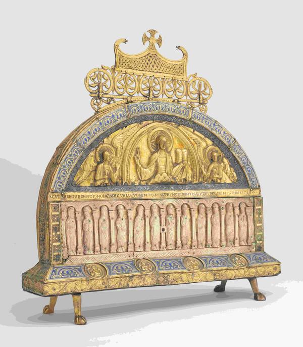 Scheibenreliquiar des hl. Bonifatius aus der katholischen Kirchengemeinde St. Peter, Fritzlar  
