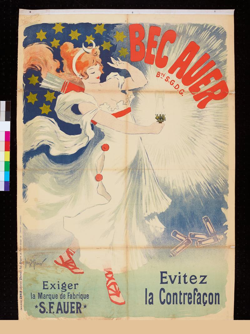Charles Meunier (1869-1942) Bec Auer - Evitez la contrefaçon, 1895, Lithographie