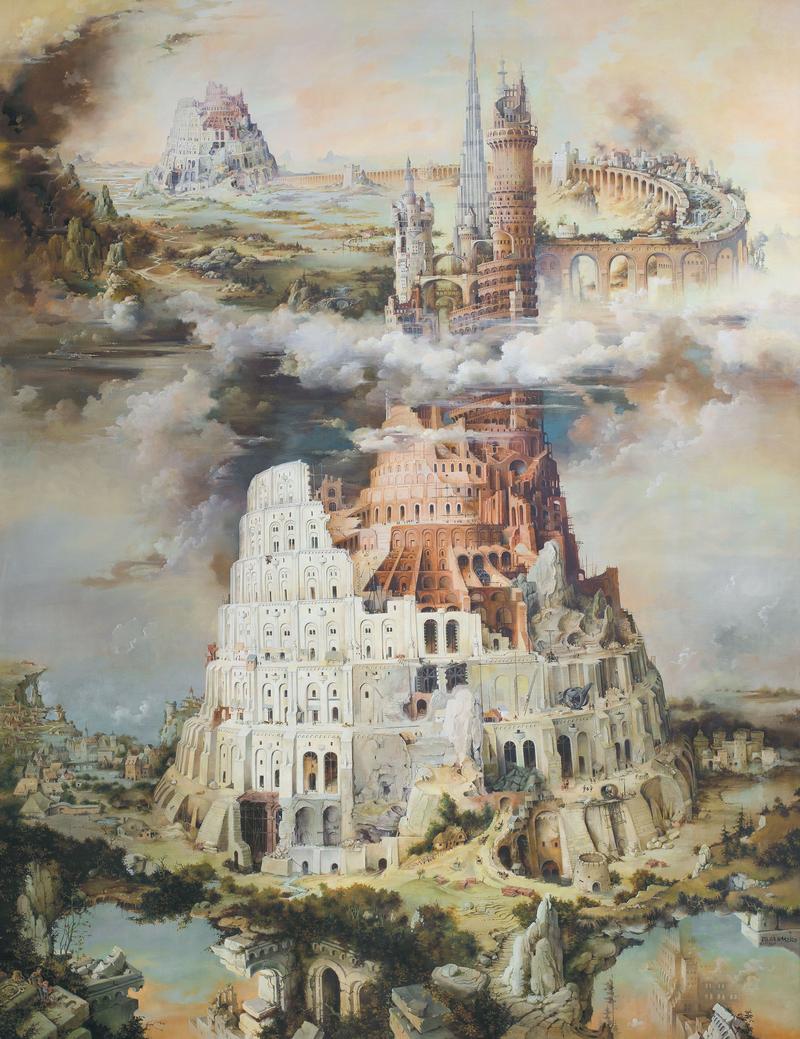 Horst Haitzinger: Der Turmbau zu Babel 2.0, 2010, Privatbesitz