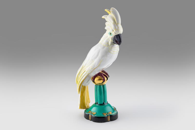 Kakadu, Höhe 37,2 cm, Entwurf: Prof. Fritz Klee, Lorenz Hutschenreuther AG, Abteilung für Kunst, Selb, 1919 Inv. Nr. 21883/06