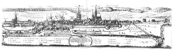 Wenzel Hollar, Ansbach im Jahr 1642