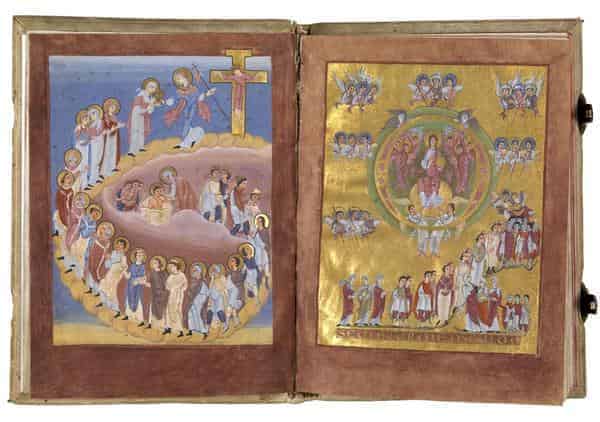 Beda Venerabilis: Canticum Canticorum glossatum… (Msc.Bibl.22), Zug der Auserwählten, Initialzierseite