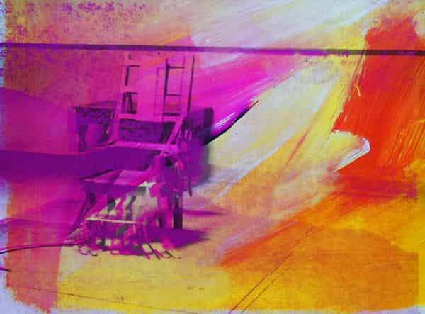 Andy Warhol, "Electric Chairs, 1972, Zehn Siebdrucke auf Karton, Blatt 3, 90,5 x 122,5 cm,