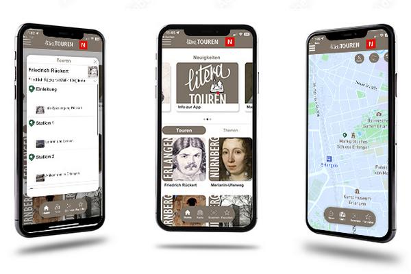Die  App LiteraTouren ermöglicht Stadtspaziergänge der besonderen Art