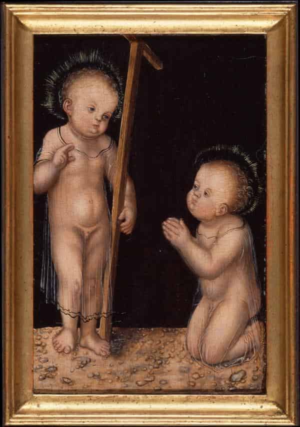 Lucas Cranach d. Ä. Der Johannesknabe betet das Jesuskind an, 16. Jh.