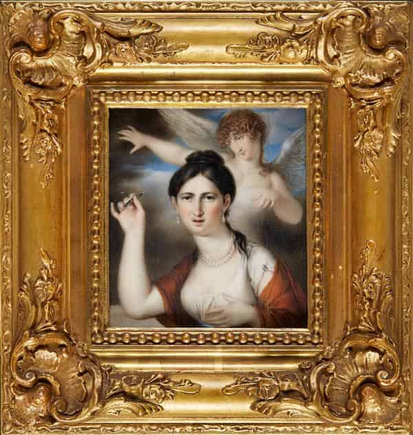 Alexander Macco, Inspiration, um 1800, Miniatur