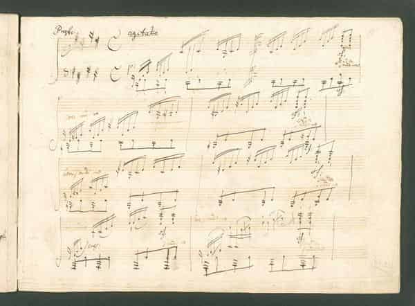 Autograph der Mondschein-Sonate op. 27 Nr. 2