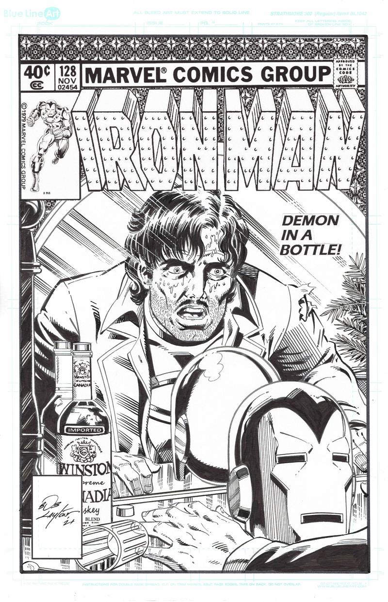 Bob Layton “Recreation Cover Iron Man #128 Demon in a bottle”