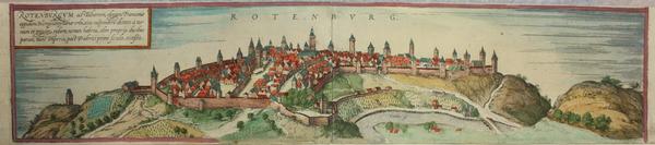 Stadtansicht Rothenburg ob der Tauber, Braun-Hogenberg, 1572