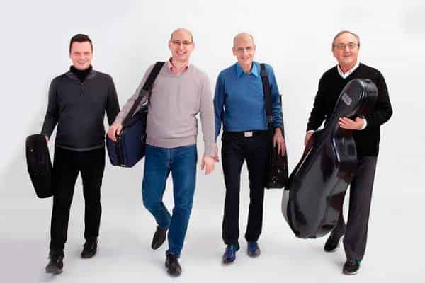 Das Bamberger Streichquartett spielt auf Schloss Oberschwappach in der  Gemeinde Knetzgau auf