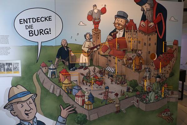 Wandbild "Entdecke die Burg" - Klappfächer
