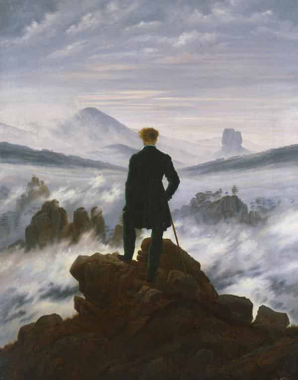 Caspar David Friedrich (1774–1840) Wanderer über dem Nebelmeer, um 1817 Öl auf Leinwand, 94,8 x 74,8 cm Dauerleihgabe der Stiftung Hamburger Kunstsammlungen 