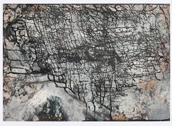 Chow Chung-cheng, Frühlingsregen, 1963, Mischtechnik auf Papier, 29,7 x 32,1 cm, Kunstmuseum Bonn