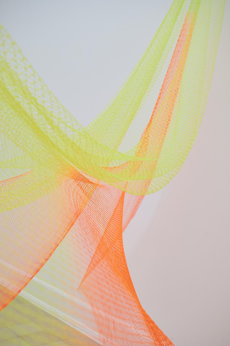 Rana Begum, No. 1084 Net, 2021 (Detail) Fischernetze, Farbe
