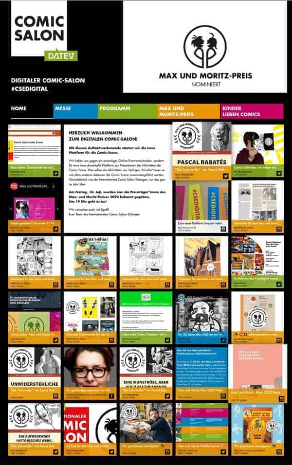 Screenshot Comic-Salon digital