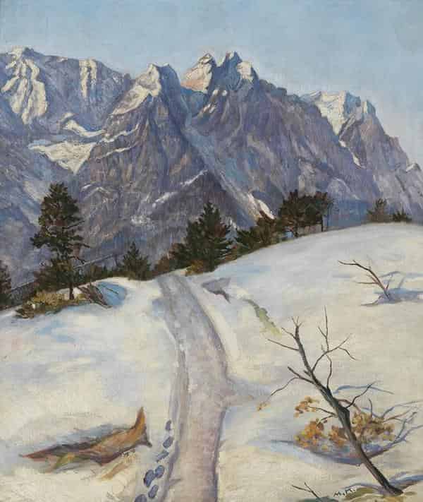Max Kertz, Wettersteingebirge im Winter, undatiert, Sammlung Kunstvilla Nürnberg