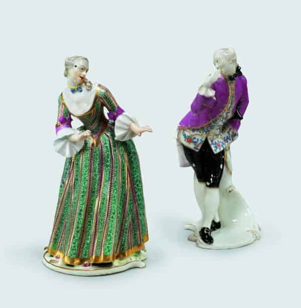 Hartporzellan, mit Aufglasurfarben und Gold; Franz Anton Bustelli, um 1759/60 