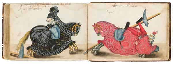 Szene aus dem Turnierbuch Johann Friedrichs des Großmütigen