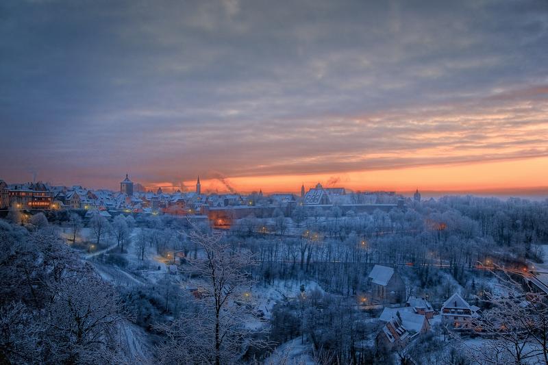 Die winterliche Stadt lädt zum Träumen ein