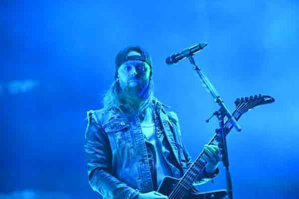 Bullet for my valentine um Sänger Matthew Tuck: Wie immer ein brachiales Soundgewitter und beste Laune