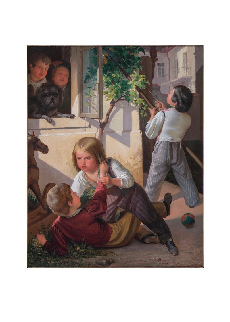 Eduard von Engerth, Raufende Buben, 1842