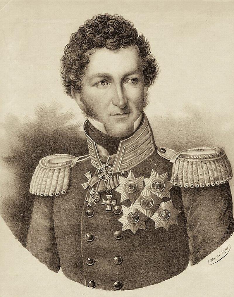 Ernst I. von Sachsen-Coburg und Gotha, Lithografie, 1841