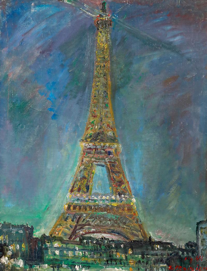 Erwin Bowien (1899-1972) Eiffelturm, Öl auf Leinwand, 1964