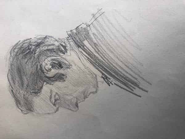 Fritz Rayhrer „Bleistiftportrait“ 