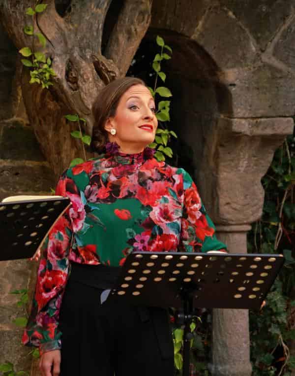 Christiane Karg beim "KunstKlang"-Konzert im Kreuzgang Feuchtwangen