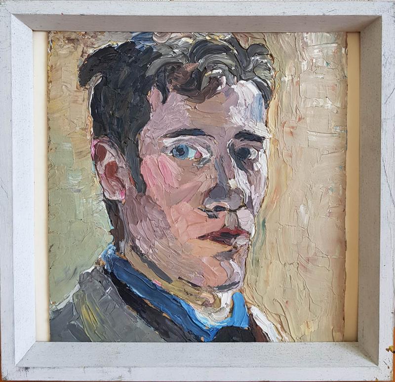 Fritz Griebel, Selbstbildnis, 1924, Öl-auf-Leinwand, 27,5 x 28,5 cm, Stadtmuseum Amberg