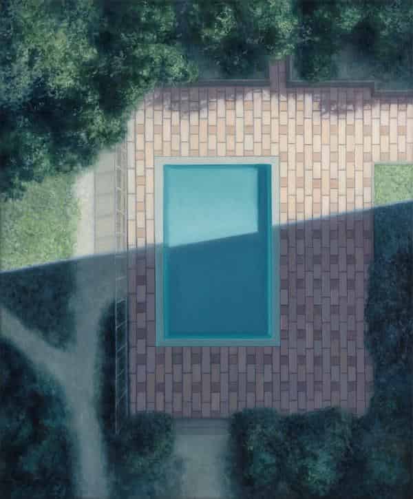 Melanie Siegel, o.T. (Pool), 2020, 60 x 50 cm, Öl auf Leinwand