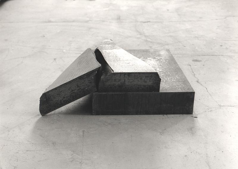Abkippung, WV 504, 1993, Chromstahl massiv, gewalzt, gebrochen