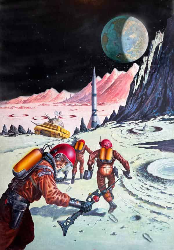 Coverentwurf für "Unternehmen Stardust", Perry Rhodan Heft Nr. 1 (1. Auflage erschienen 1961) Sammlung Rohrwild, Schweiz