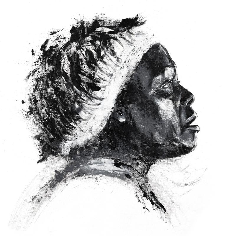 Christine Hagner: Portrait Wangari Maathai, 60 x 60