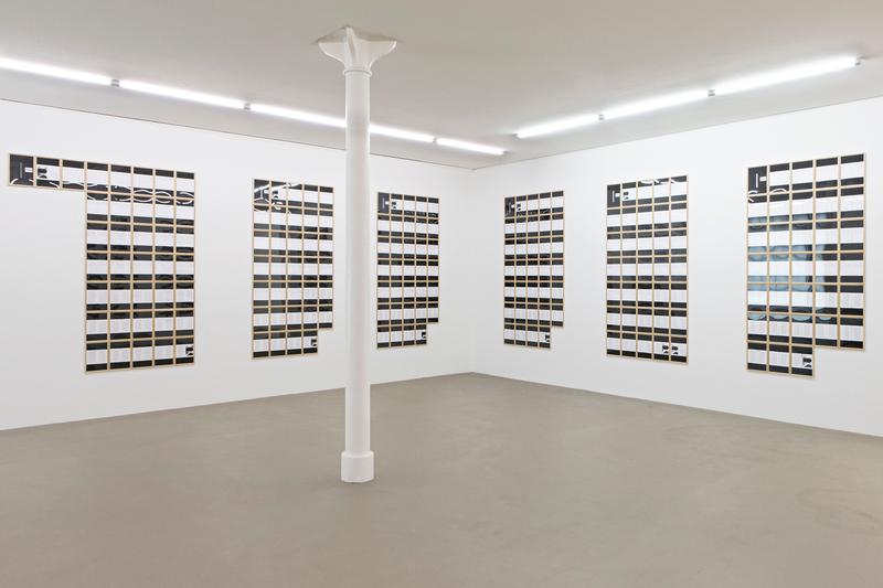 Hanne Darboven: Installationsansicht. Kunstmuseum Basel, One Million Years - System und Symptom, 11. Oktober 2014 – 6. April, 2015