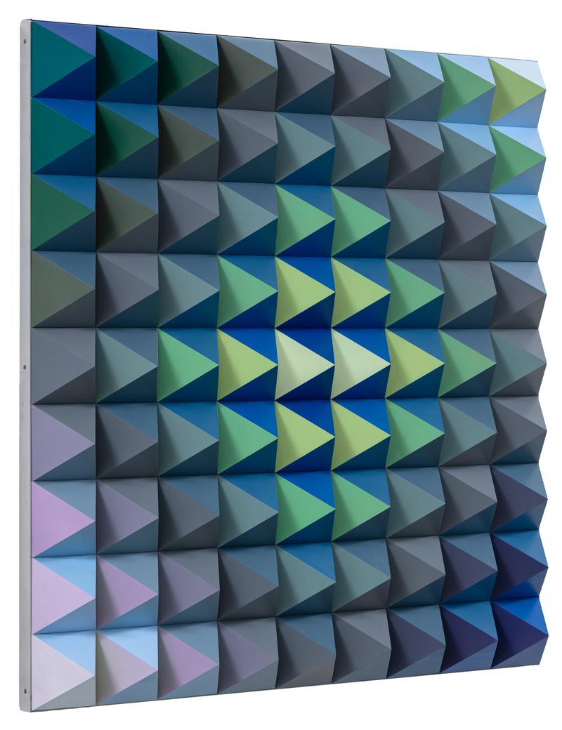 Hans Jörg Glattfelder, 9 x 9 Pyramiden 343, 1972, Sammlung Peter C. Ruppert im Museum im Kulturspeicher (MiK) Würzburg