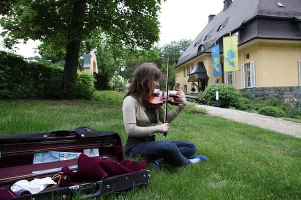 Teilnehmerin des Violinwettbewerbs, Marta Piecka